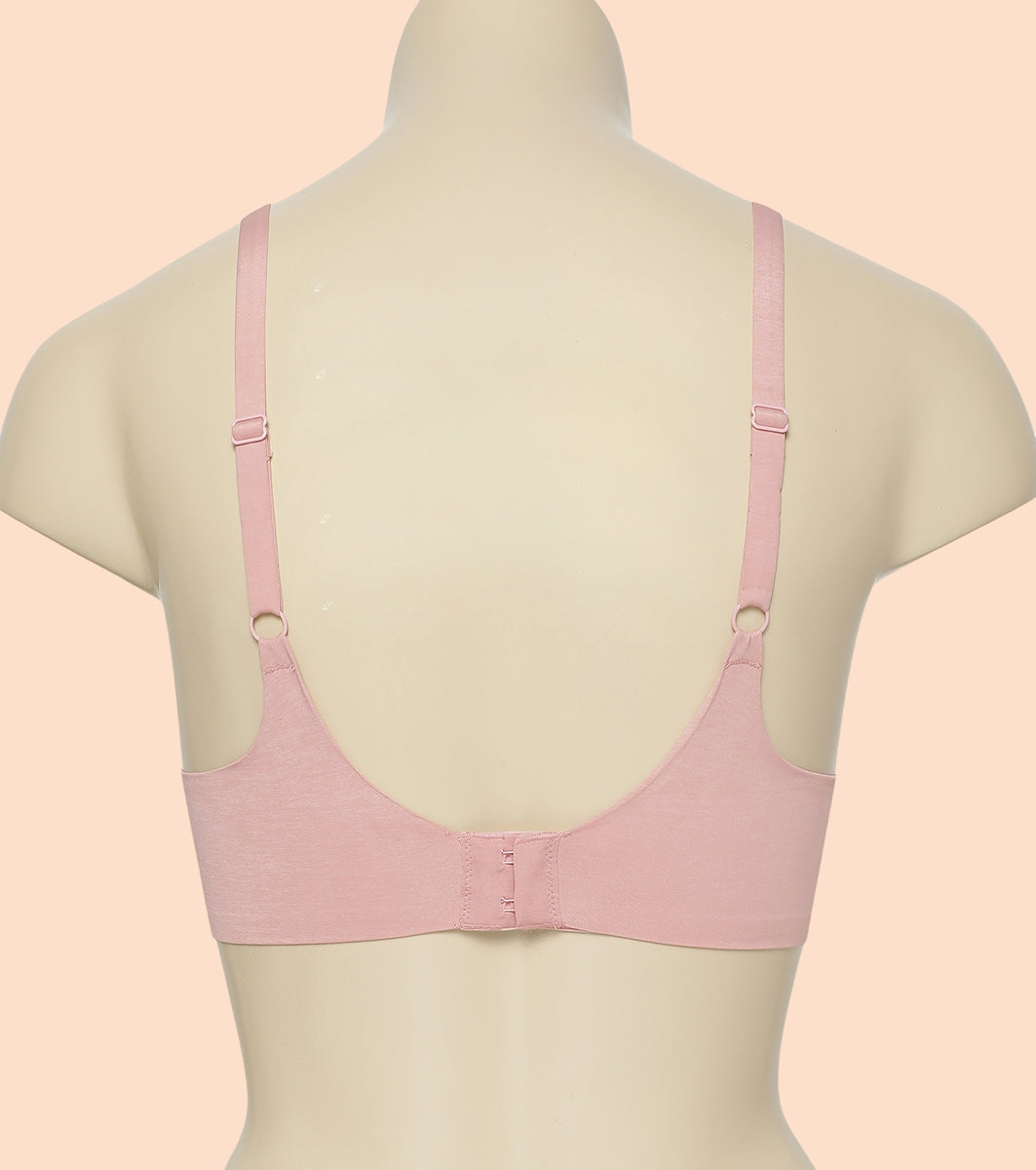 Enamor InvisiBra F084 Seamless Ultra Smoothening with Invisible Edges T-Shirt Bra - Padded Wirefree Medium Coverage - Meadow Blue