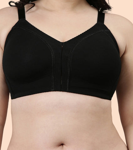 Enamor Body Transform F097 Smooth Contour Lift Bra for Women- Full Coverage, Non Padded and Wirefree - Black