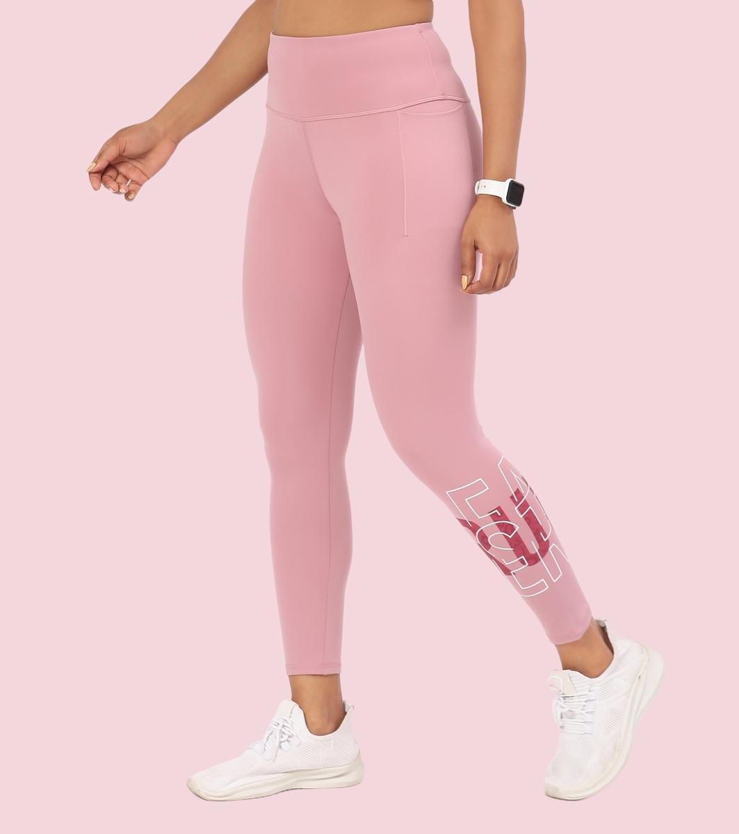 Enamor A606 Women's High Waist Workout Leggings with Elasticated Waistband - Lilas-Run Faster