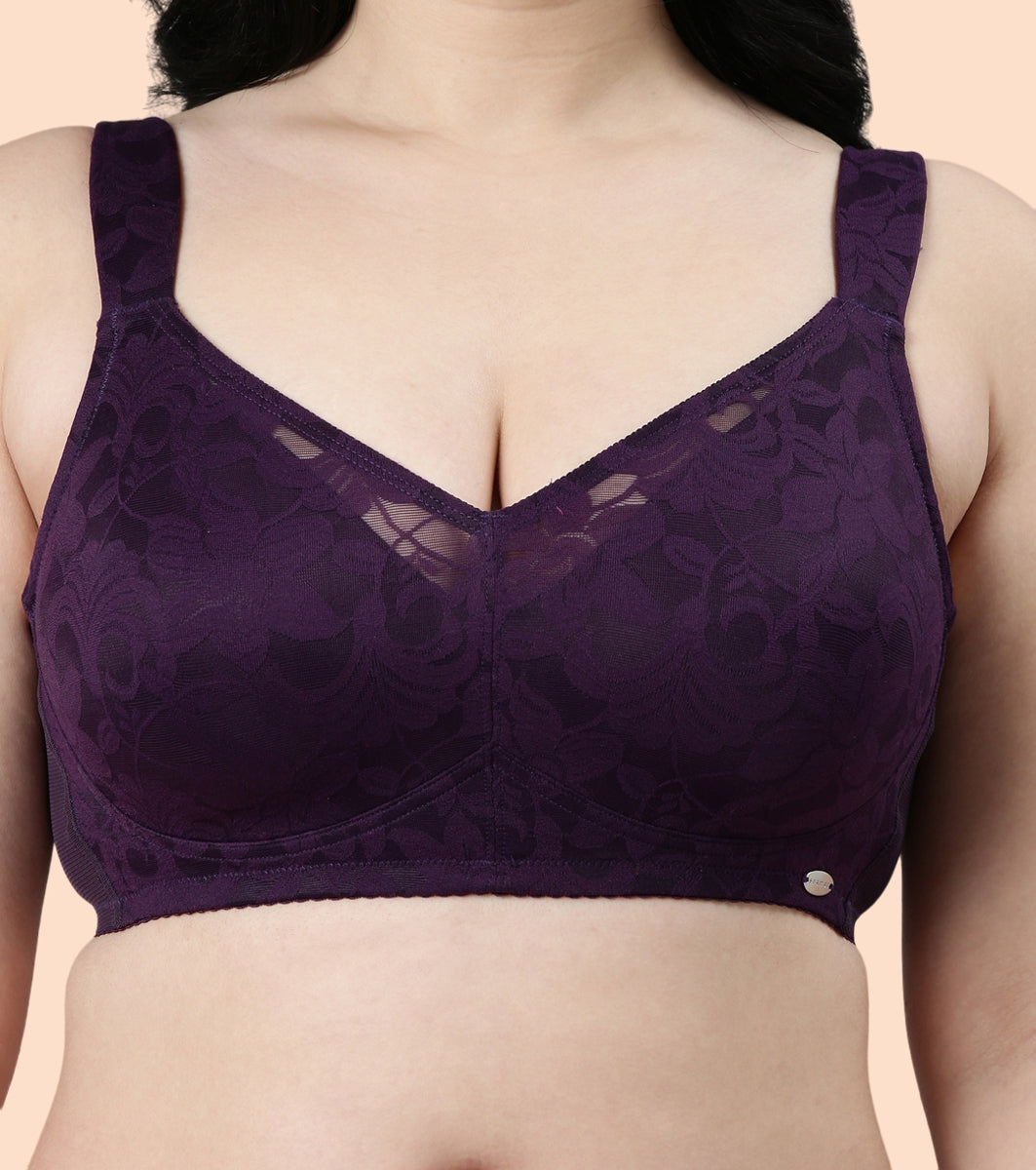 Enamor Body Transform F122 Smooth and Ultra Light Curve Super Support Bra for Women- Full Coverage, Non Padded and Wirefree