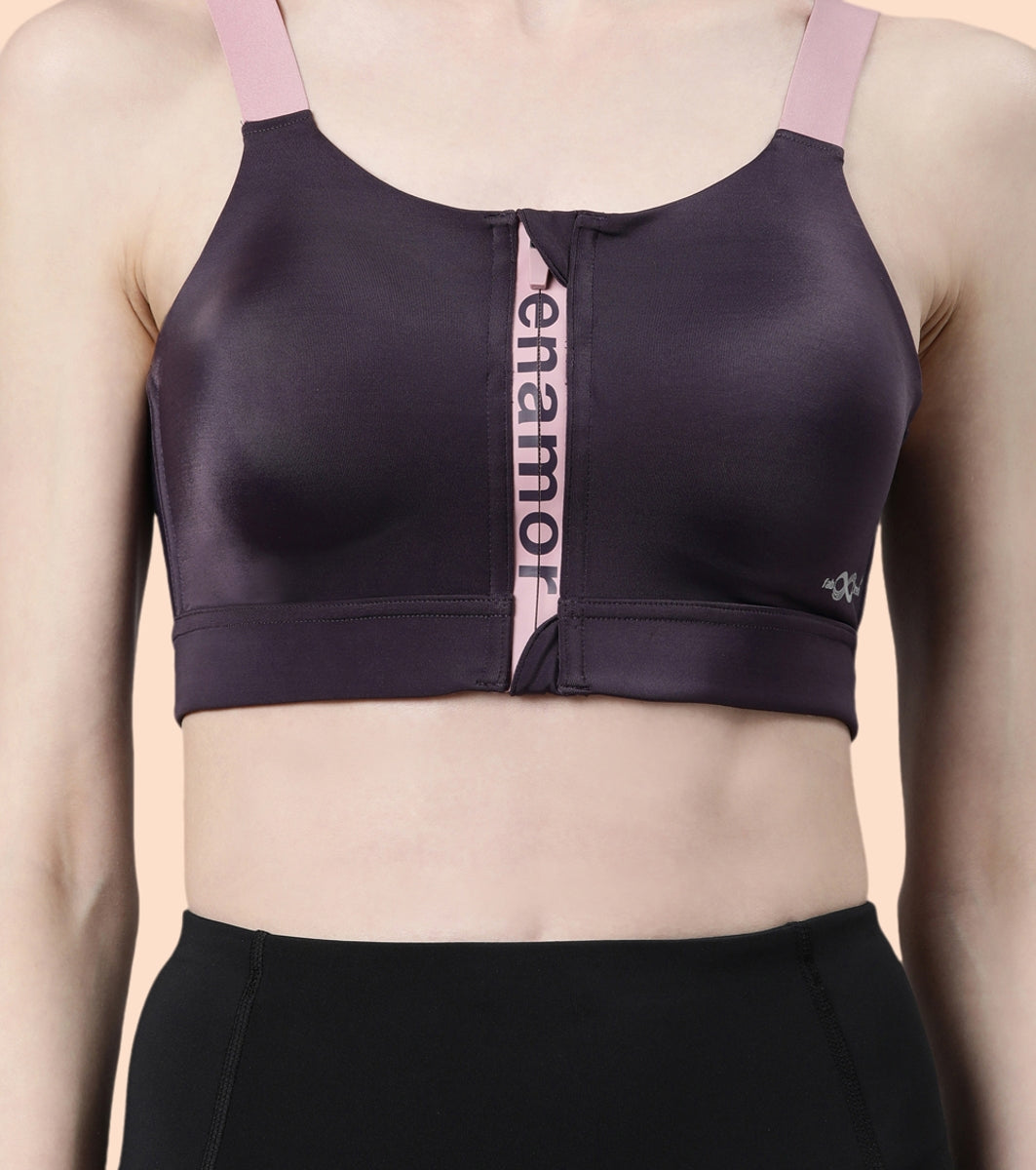 Enamor Front Open Bounce Control High Impact Sports Bra | SB29