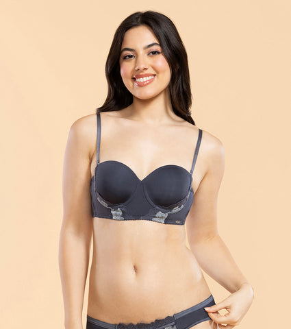 Enamor F143 Luxe Multiway Lace Balconette Bra - Padded, Wired, Medium Coverage