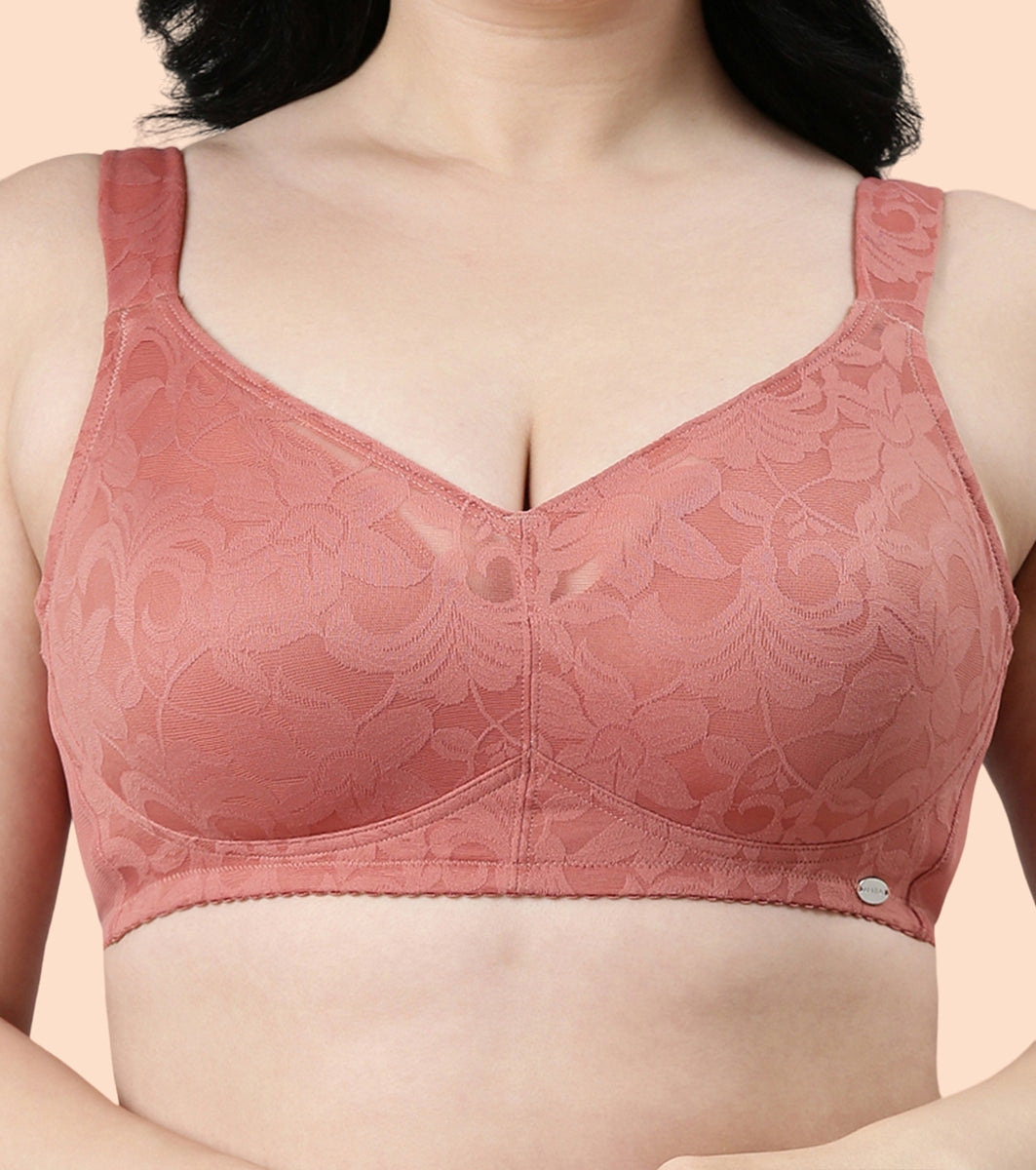 Enamor Body Transform F122 Smooth and Ultra Light Curve Super Support Bra for Women- Full Coverage, Non Padded and Wirefree