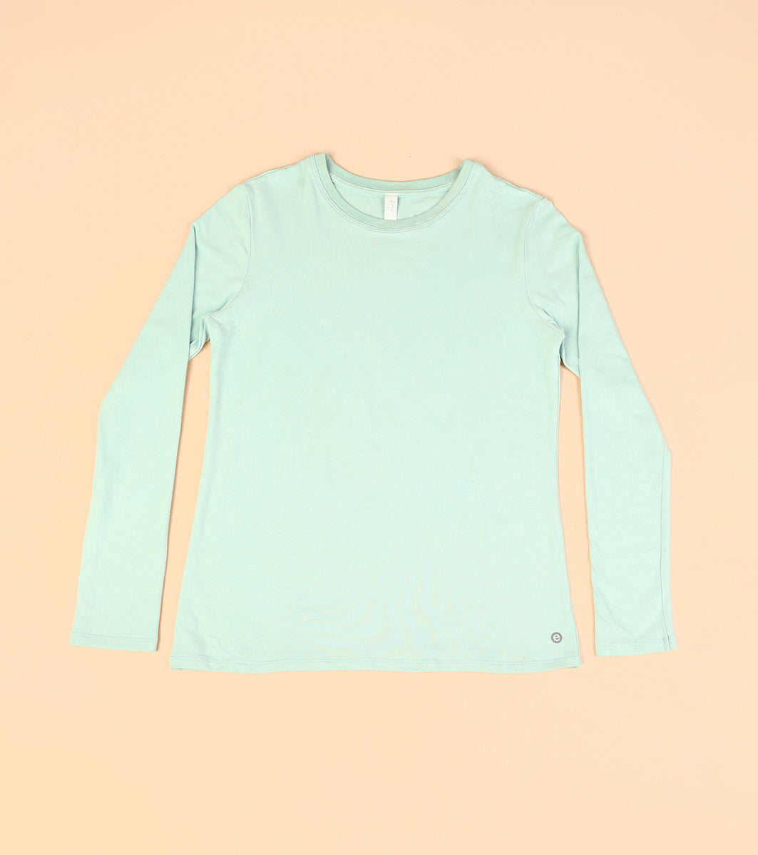 Enamor E057 Essentials Cotton Long Sleeve Crew Tee