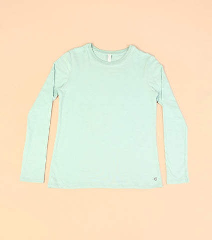 Enamor E057 Essentials Cotton Long Sleeve Crew Tee