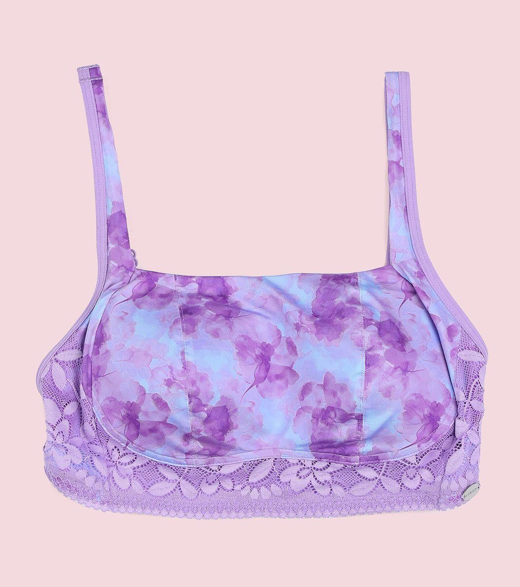 Enamor F151 Wirefree Full Coverage All Day Comfort Bralette - Lilac Mist