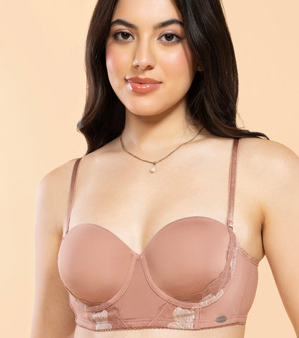 Enamor F143 Luxe Multiway Lace Balconette Bra - Padded, Wired, Medium Coverage