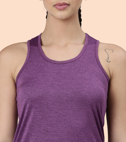 Basic Workout Tank | Dry Fit Racer Tank With Refective Graphic Relaxed Fit | Regular Length |A 308