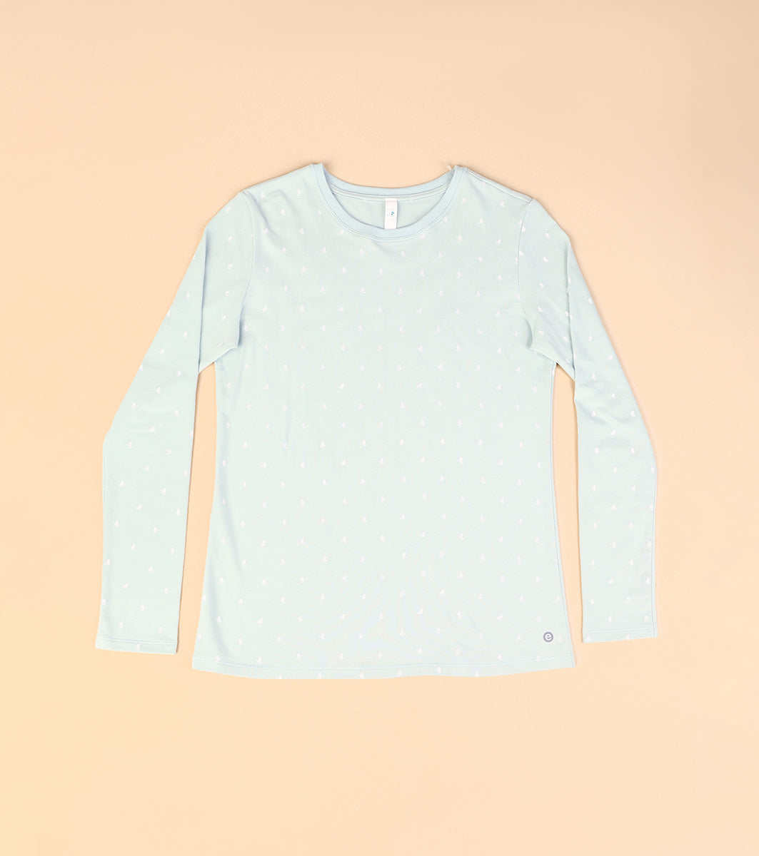 Enamor E257 Essentials Cotton Long Sleeve Crew Tee