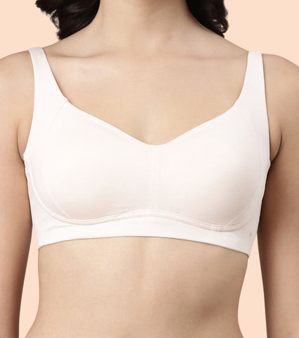 Enamor BambooBliss A077 Ultimate Softness Innovation Bamboo Cotton Full Support T-shirt Bra for Women- High Coverage, Padded and Wirefree