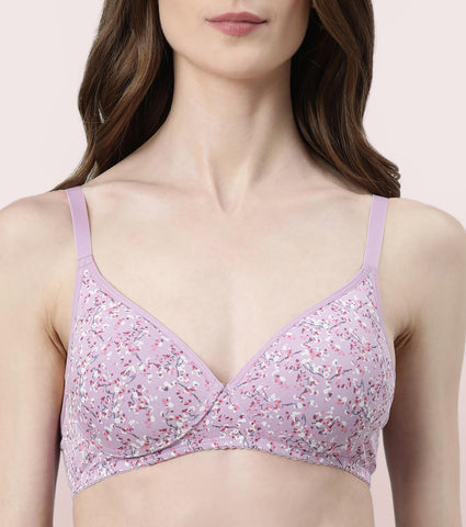 Enamor A039 Perfect Coverage T-Shirt Bra Supima Cotton Padded Wirefree  Medium Coverage (36D,Sweet Bow Print-39) in Bangalore at best price by Sri  Sai Garments - Justdial