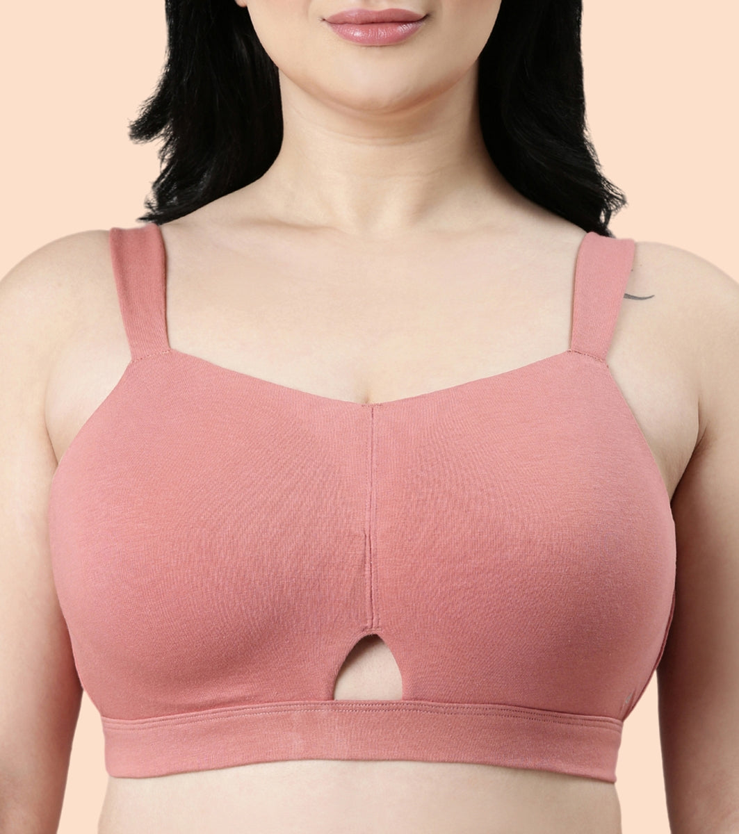 Enamor Cloud Soft A064 Cotton Full Support Minimizer Bra for Women -Padded ,Wirefree and  Full Coverage