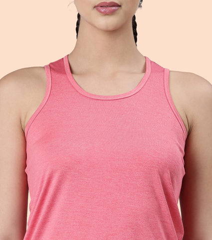 Basic Workout Tank | Dry Fit Racer Tank With Refective Graphic Relaxed Fit | Regular Length |A 308