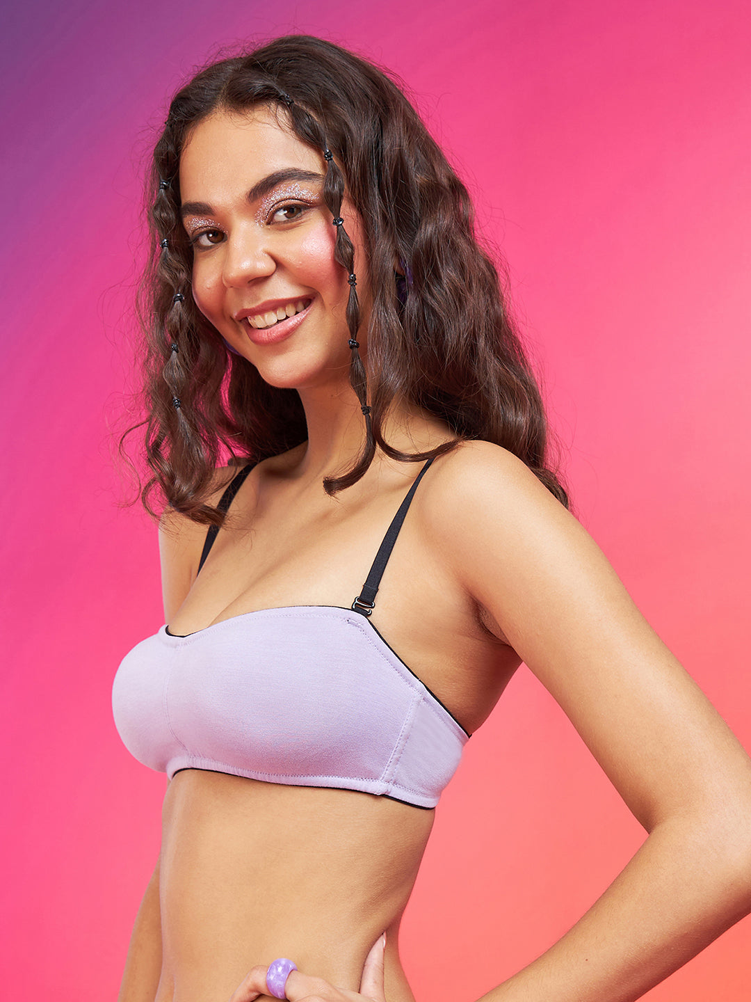 Enamor XO Lilac Non-Wired Non Padded Multiway Bra - Nella