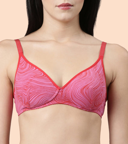 Enamor Perfect Coverage Cotton T-shirt Bra for Women- Padded and Wirefree