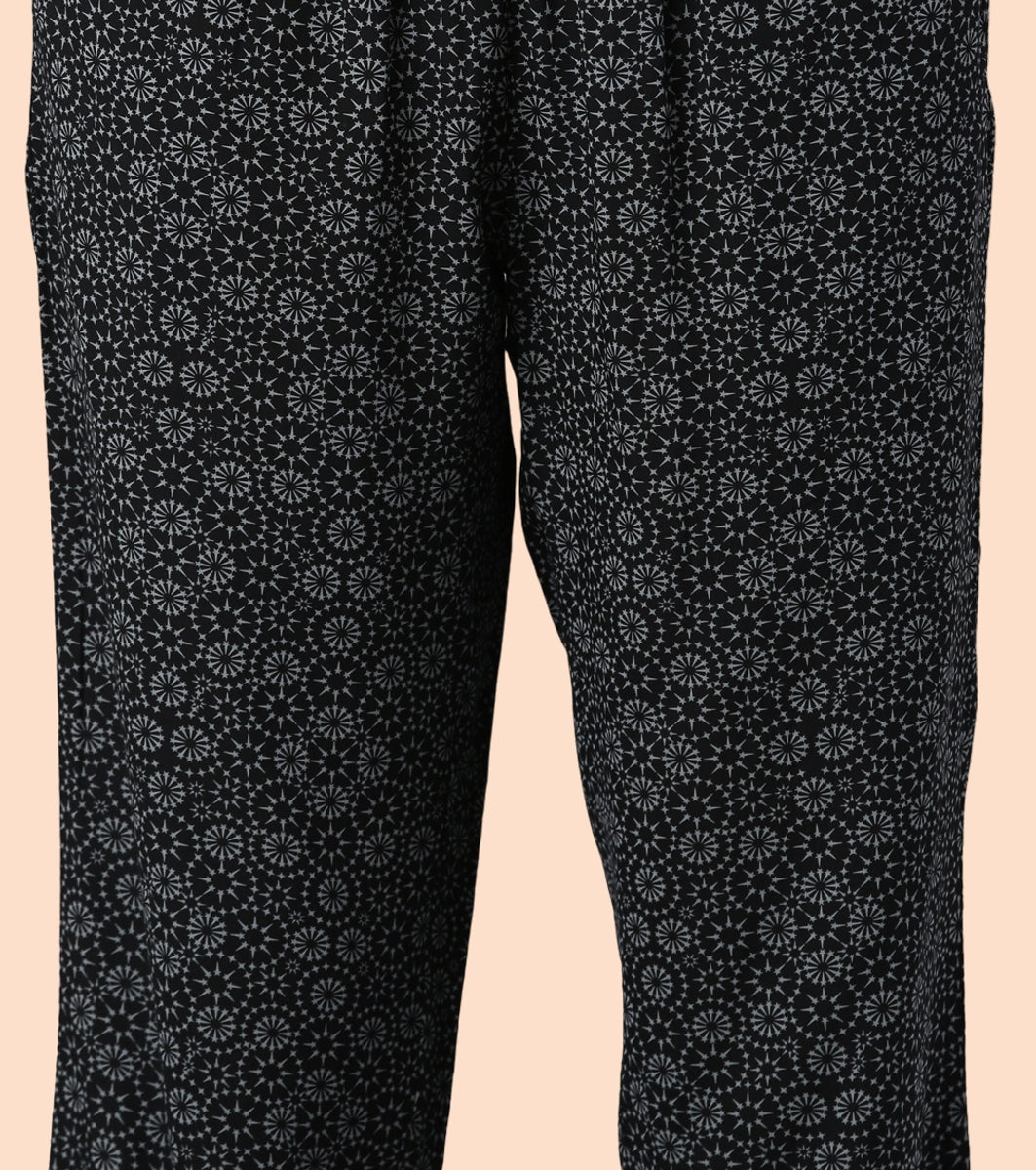 Slounge Pant | Modal Woven Printed Pull-On Pant