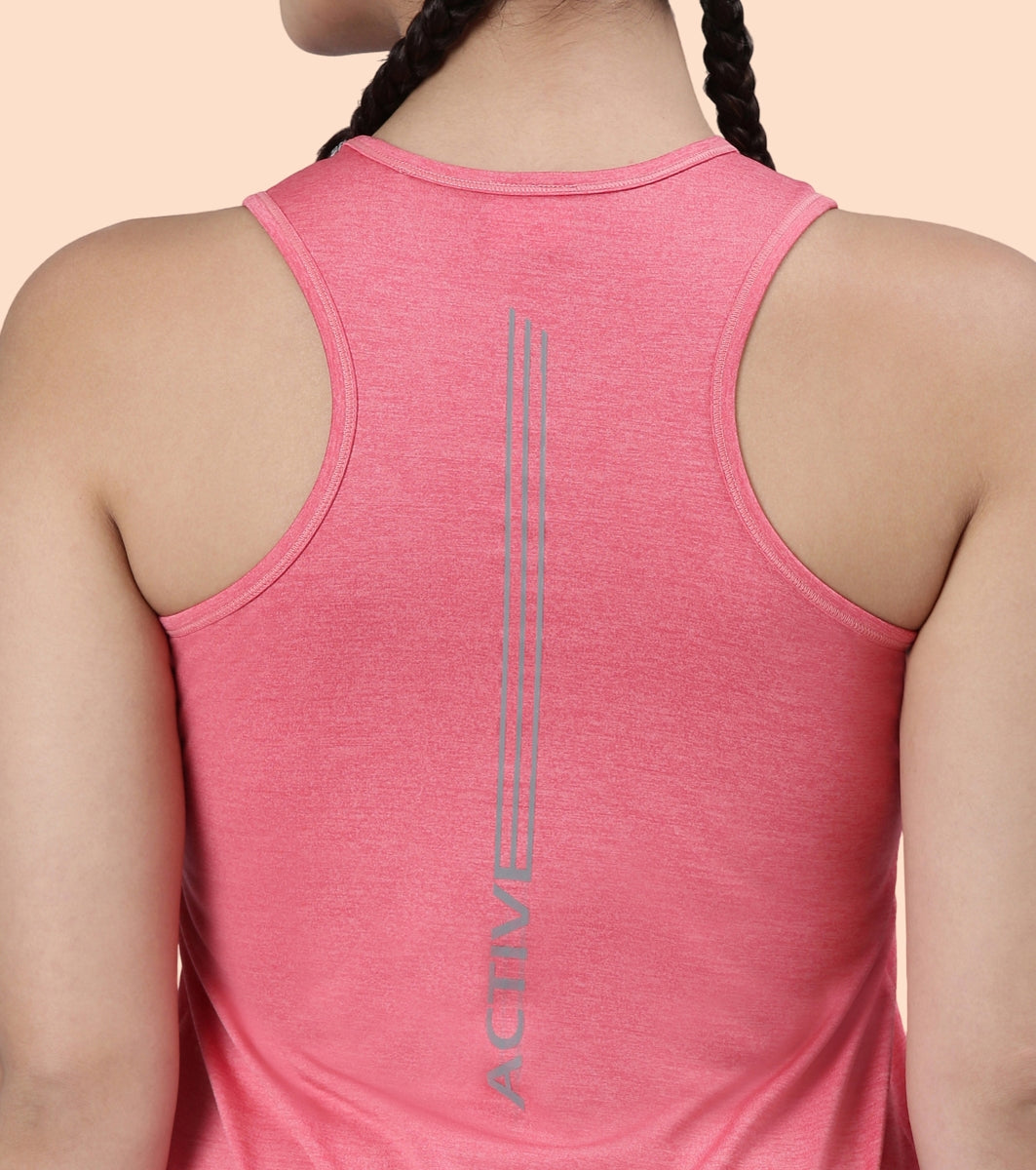 Basic Workout Tank | Dry Fit Racer Tank With Refective Graphic Relaxed Fit | Regular Length |A 308