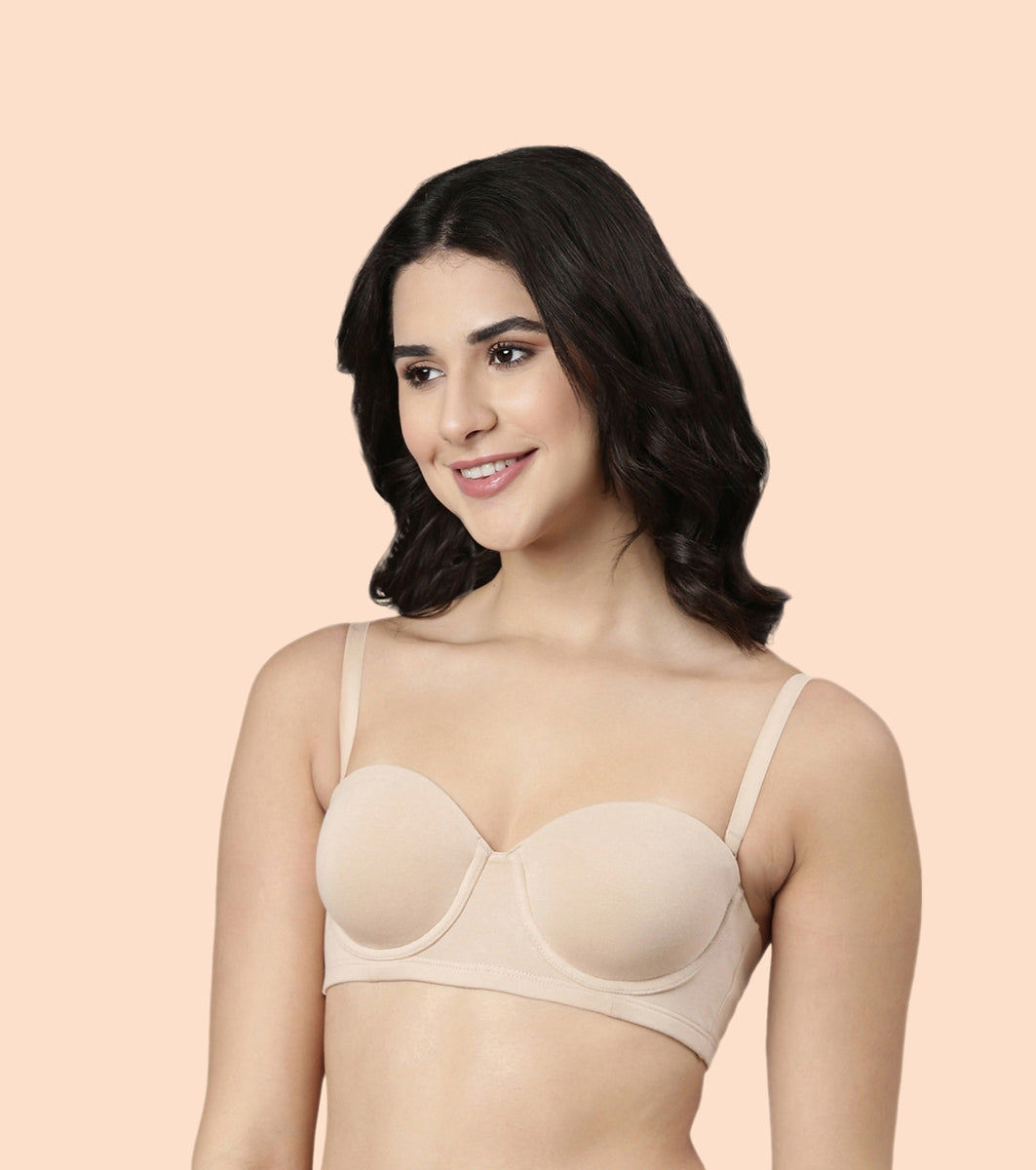 Enamor Multiway Bra For Women | High Coverage Cotton Strapless Bra For No Spill Coverage | A078Enamor Multiway Bra For Women | High Coverage Cotton Strapless Bra For No Spill Coverage | A078