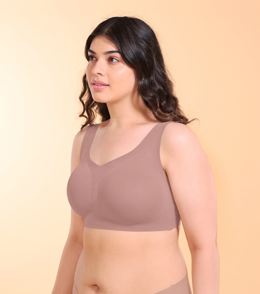 Enamor IO03 Invisi Minimizer Lift Chest Nut Bra- Padded, Wirefree, High Coverage