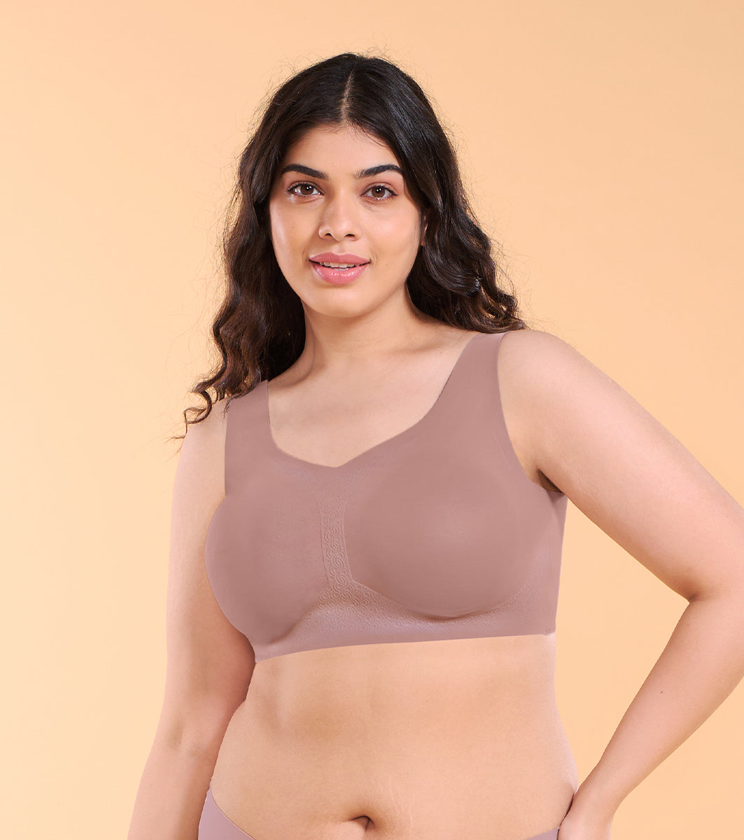 Enamor IO03 Invisi Minimizer Lift Chest Nut Bra- Padded, Wirefree, High Coverage