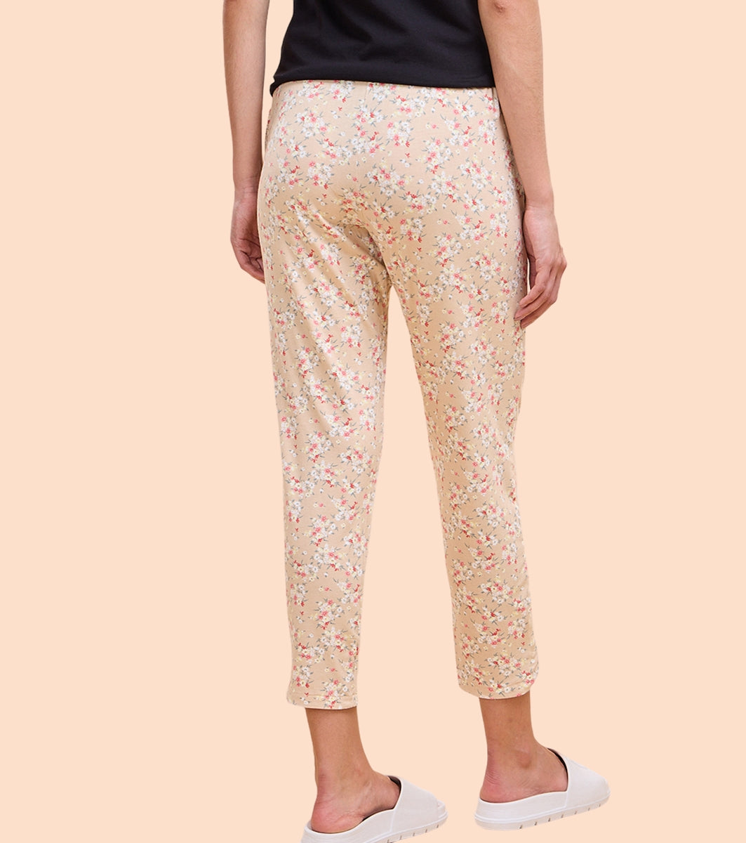 Enamor Essentials Womens E048-Mid Rise 7/8th Relaxed fit Lounge Pants