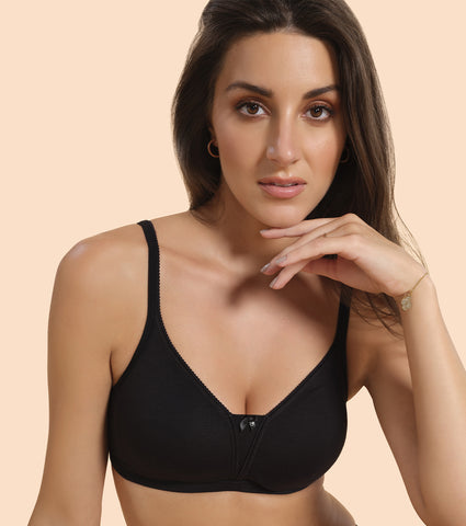 Enamor Stay New Comfort Triangle Cotton T-Shirt Bra | A072