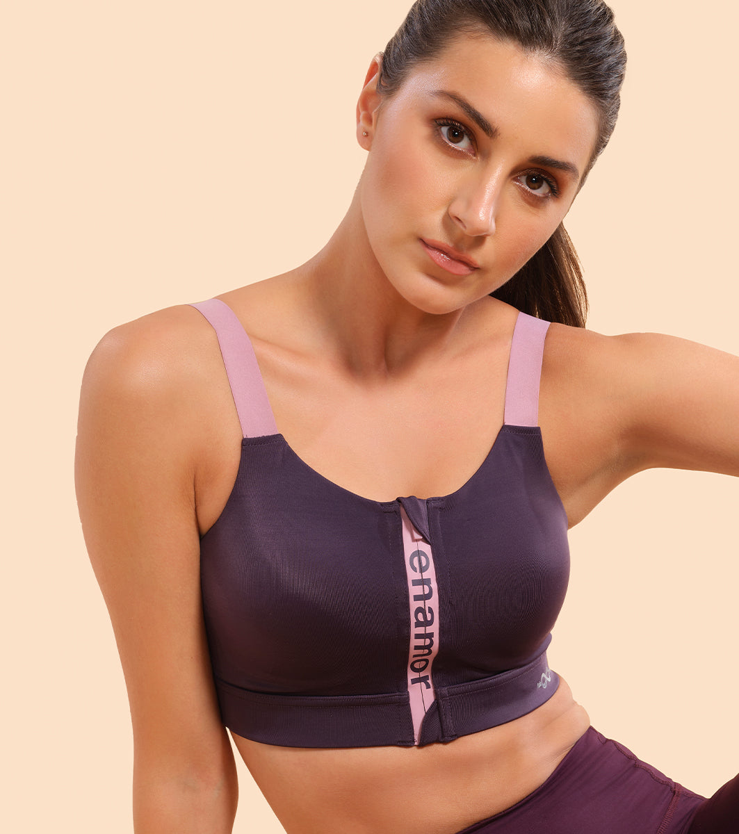 Enamor Front Open Bounce Control High Impact Sports Bra | SB29