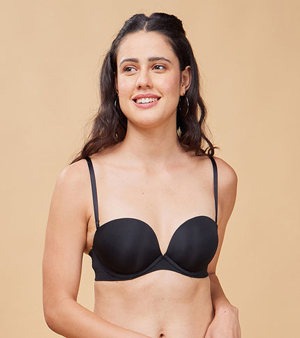 Enamor Body Transform F115 Strapless Multiway Plunge Push-up Bra for Women - Padded, Wired and Medium Coverage