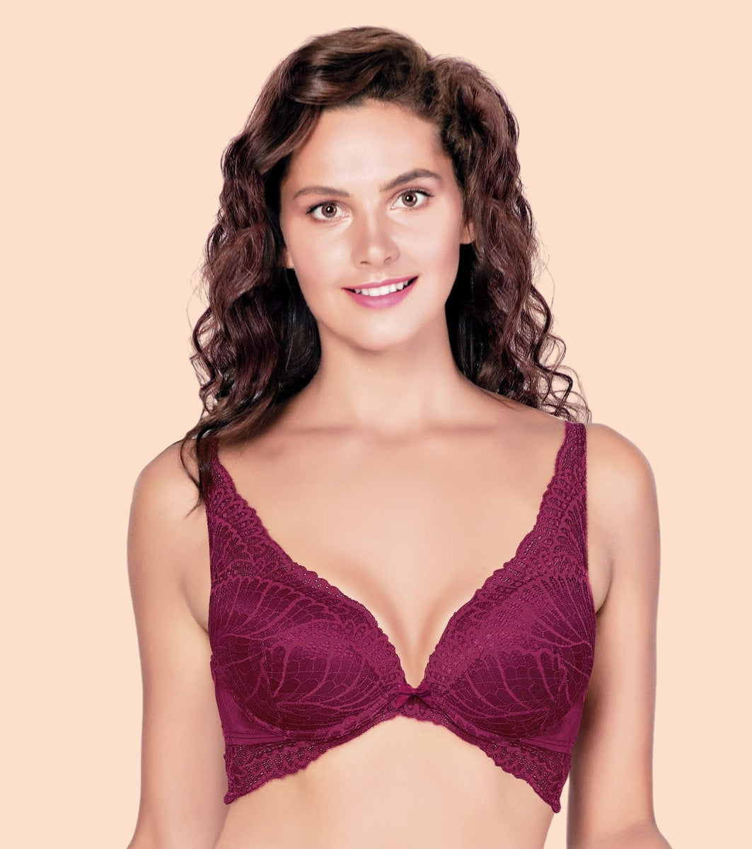 Butterfly Cleavage Enhancer Plunge Push-Up Bra