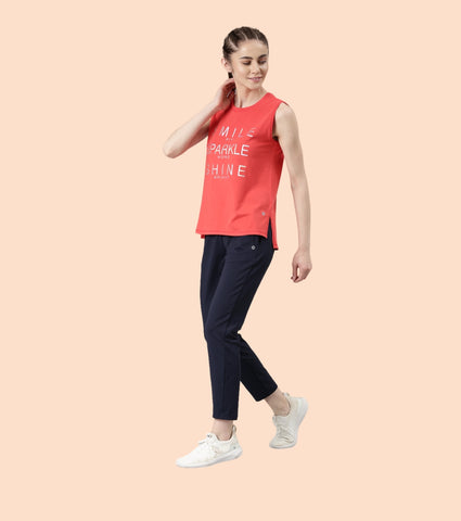 Stay Cool Tank | Crew Neck Anti-odour Stretch Cotton Muscle Tank With Graphic Print