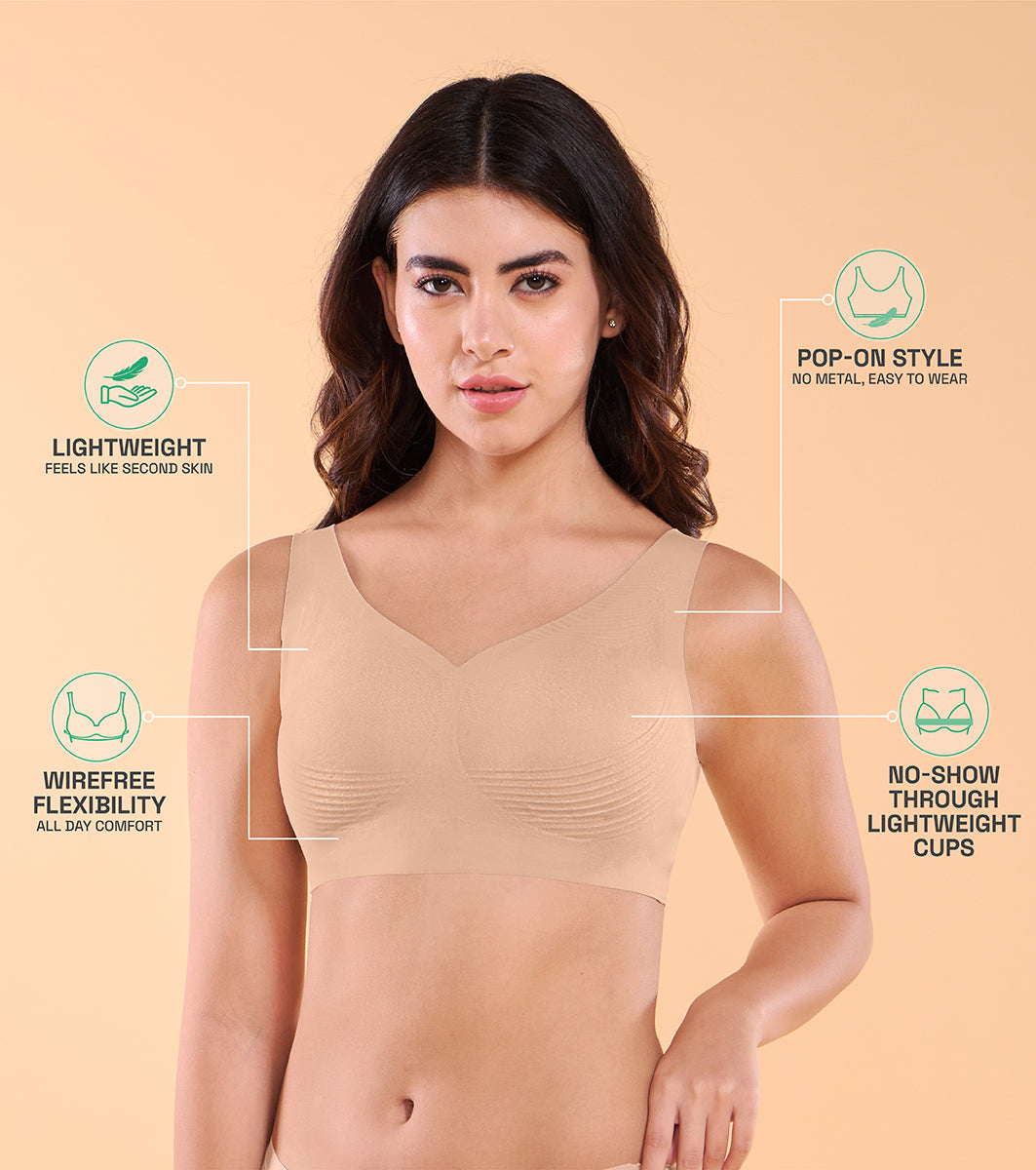 Enamor IO01 Invisi Encircle Skin Bra - Padded, Wirefree, High Coverage