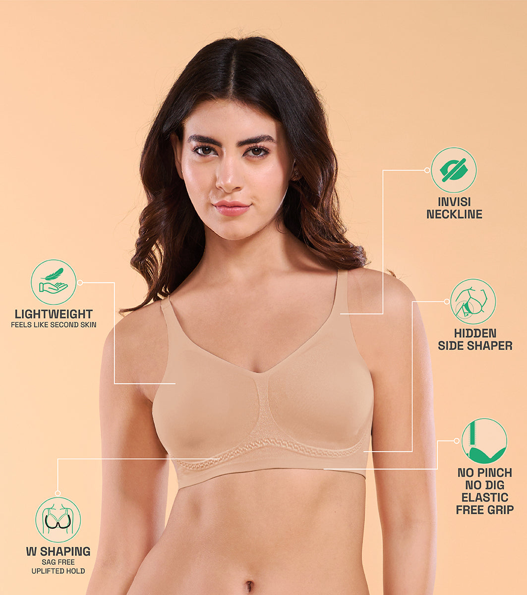 Enamor IO02 Invisi Comfort Lift Skin Bra - Padded, Wirefree, Medium Coverage