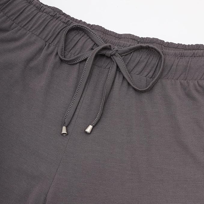 Enamor Essentials E014 Lounge Pants | Basic Straight Leg Pants With Adjustable Drawstring And Zipper Pockets