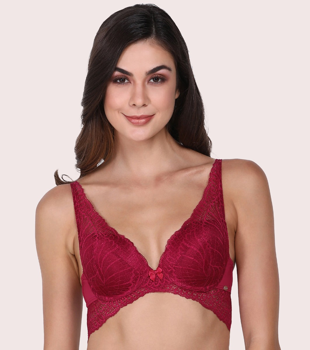 Enamor Sexy Lace Underwired Plunge Bra - Get Best Price from Manufacturers  & Suppliers in India
