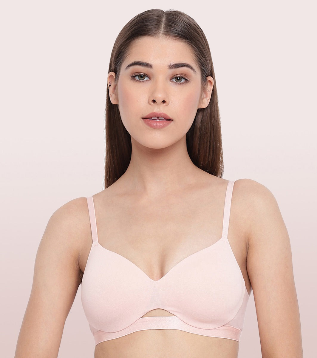 Buy Elegant shopping by AIR BRA Hi-Bra, Size-M (90 CM) 4 Way Stretch, No  wires No hooks Women Sports Non Padded Bra Online at Best Prices in India