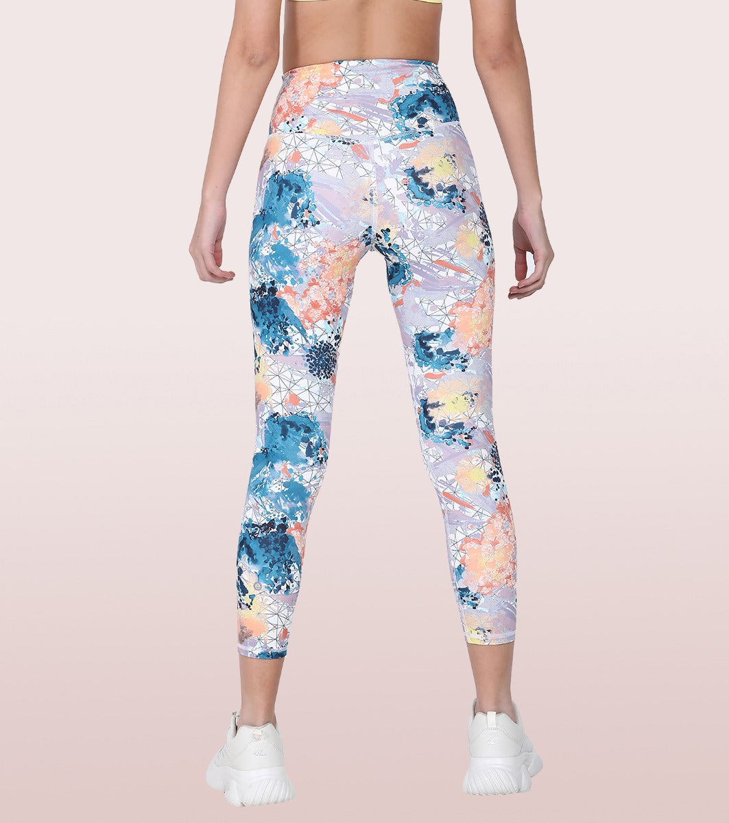 Hugged Leggings | High Waisted 7/8 Dry Fit Printed Leggings