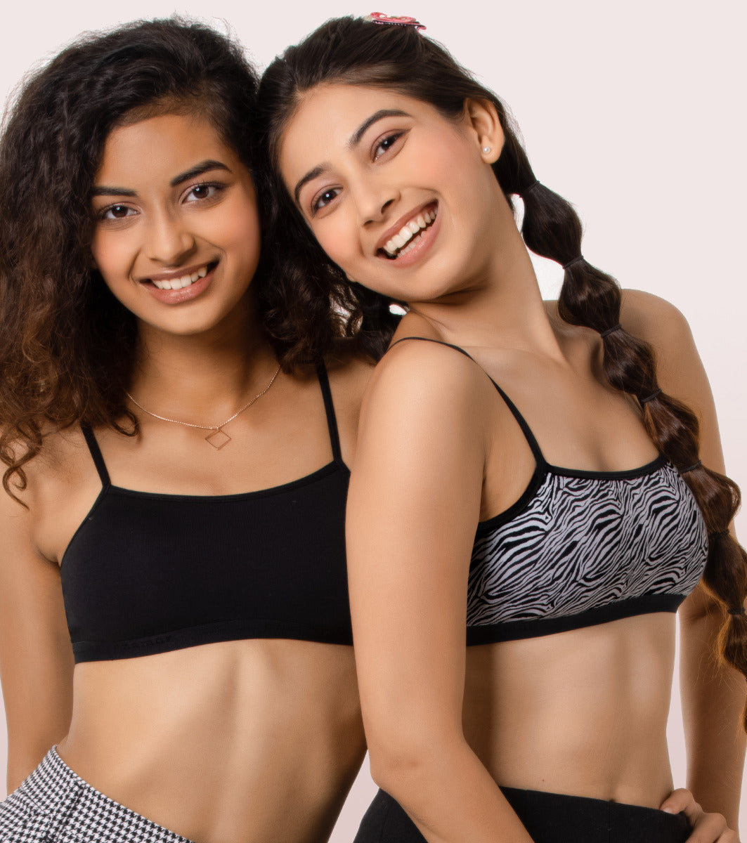 5 Pack Girls Training Beginner Bras and Underwear Set Cotton Cami
