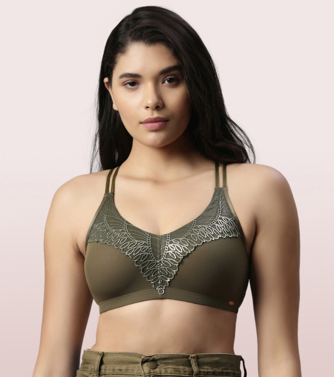 Metallic Lace Bralette