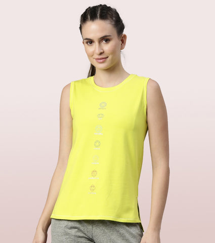 Stay Cool Tank | Crew Neck Anti-odour Stretch Cotton Muscle Tank With Graphic Print