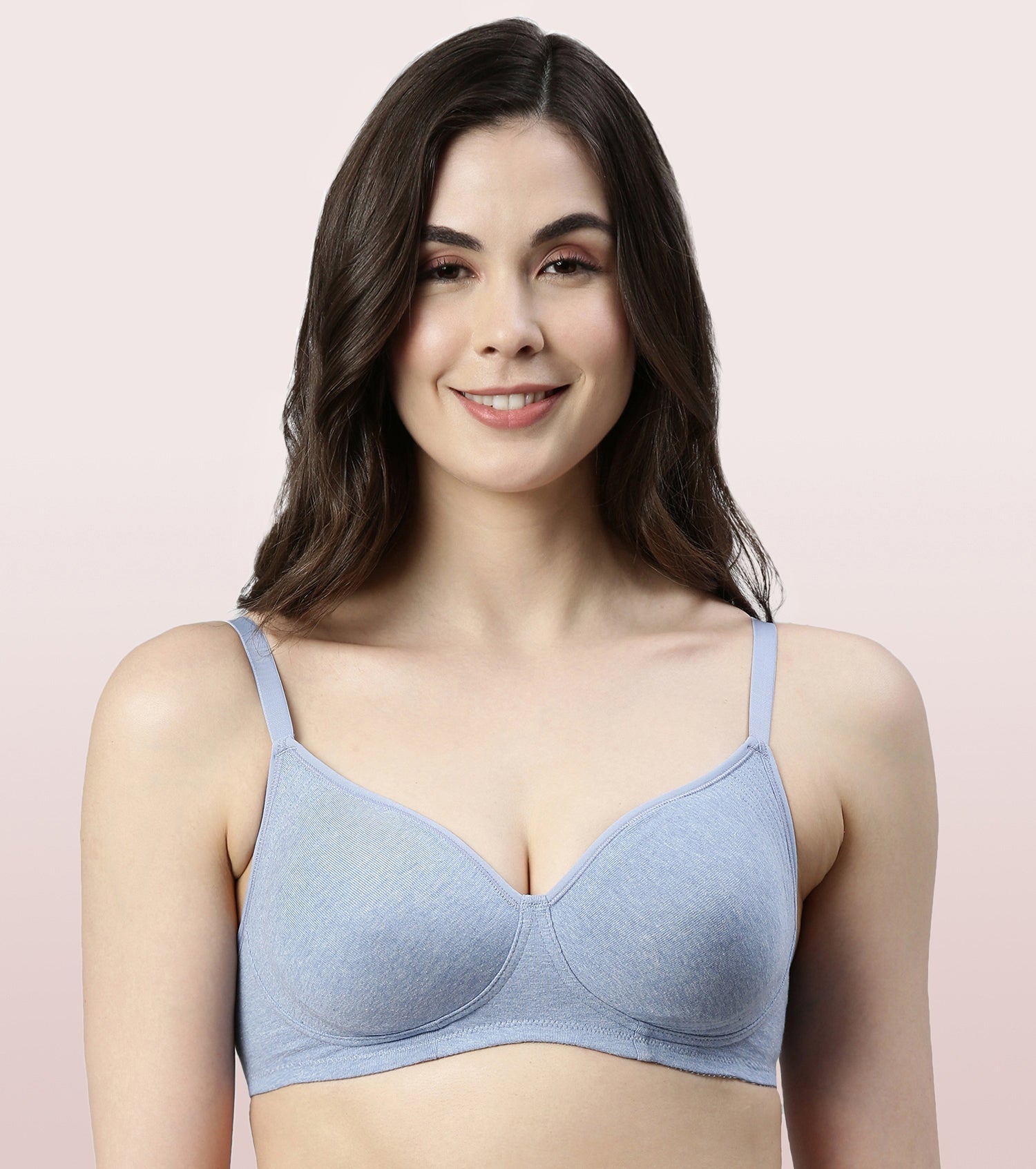 Enamor Women's Side Support Shaper Supima Cotton Everyday Brassiere (model:  A042, Color: Paleskin, Material: Cotton) at Rs 599.00, Ladies Innerwear