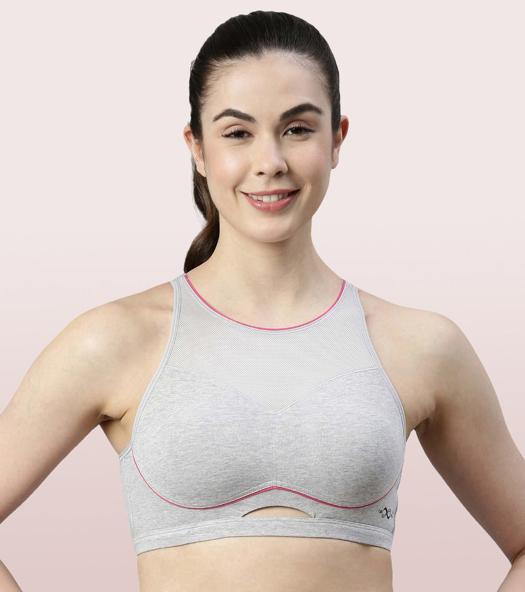 Enamor Women's Padded Full Coverage Convertible Back High Impact Sports Bra  – Online Shopping site in India