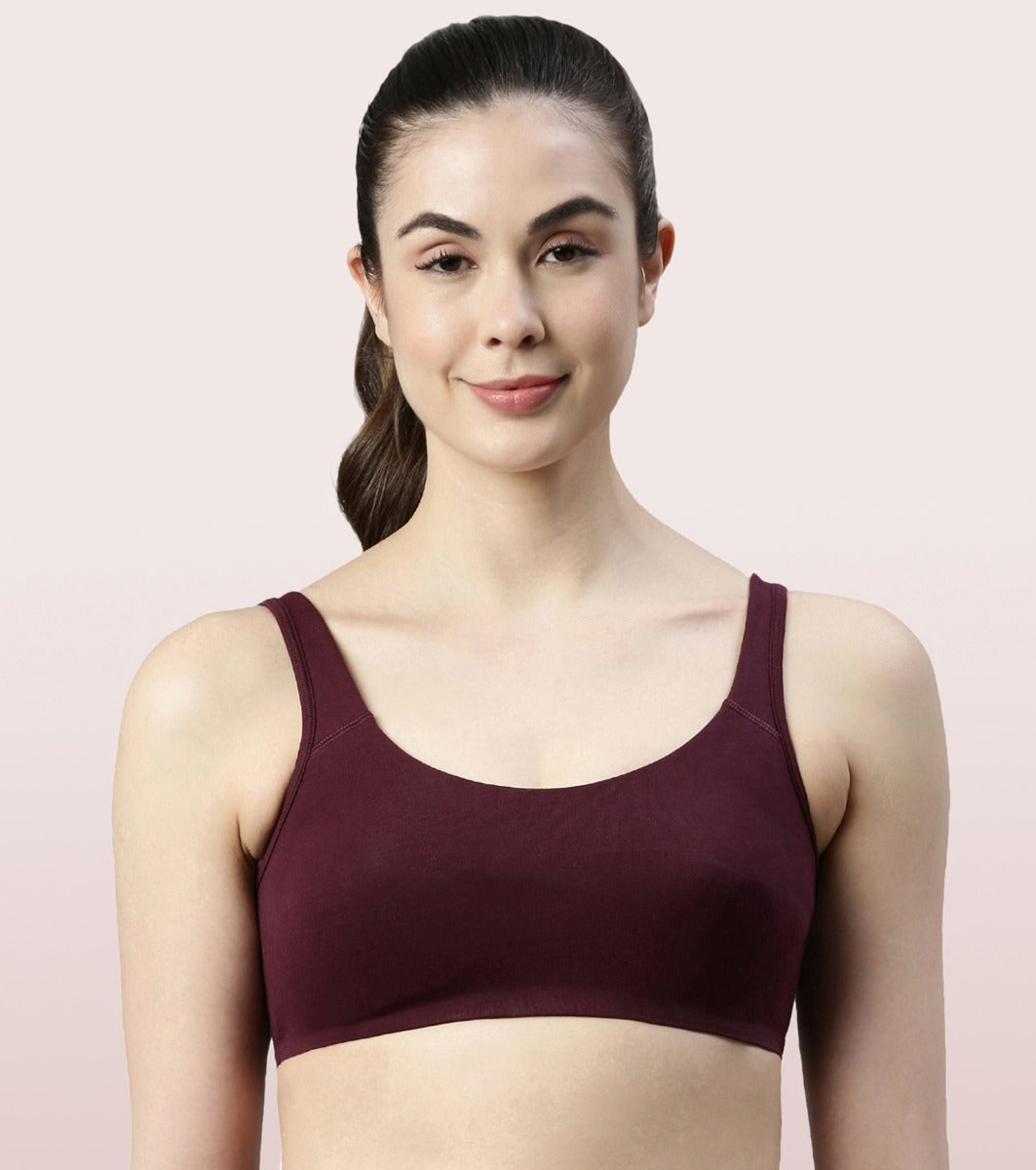 Enamor SB04 High Impact Sports Bra - Racer Back Non-Padded Wirefree - Blue  34D in Mumbai at best price by Sagar Garments - Justdial