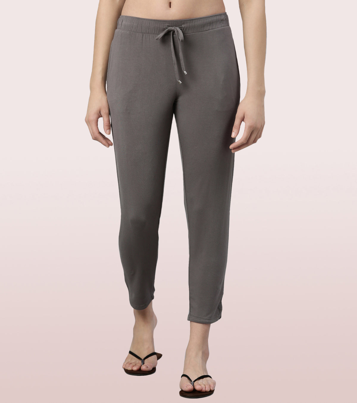 Lazy Pant | Pull-On Flannel Pants With Satin Adjustable Waist Drawstring & Pockets