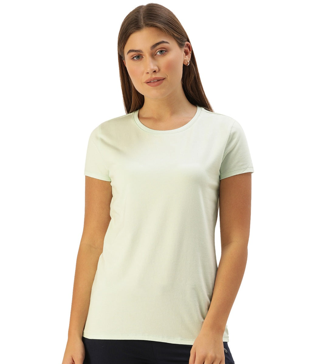 Basic Crew Tee – Solid | Short Sleeve Crew Neck Stretch Cotton Tee