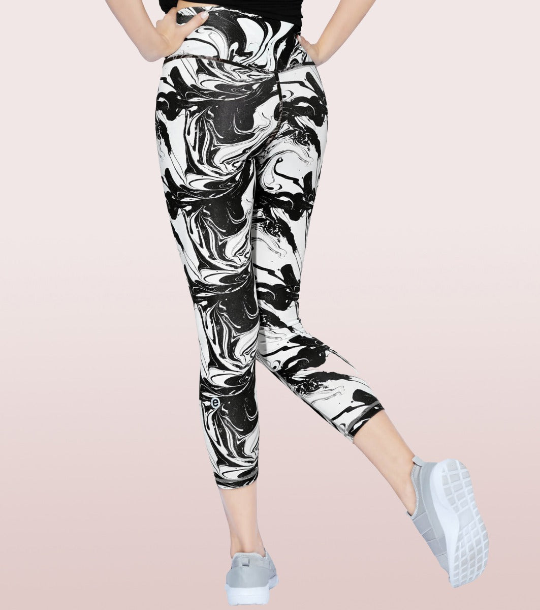 Hugged Leggings | High Waisted 7/8 Dry Fit Printed Leggings