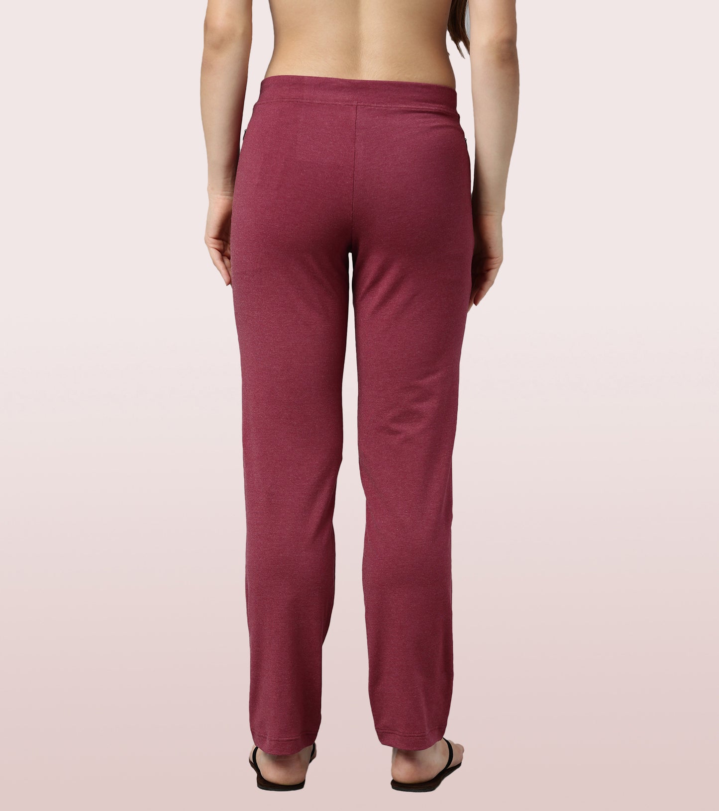 Lounge Pants | Basic Straight Leg Pants With Adjustable Drawstring And Zipper Pockets