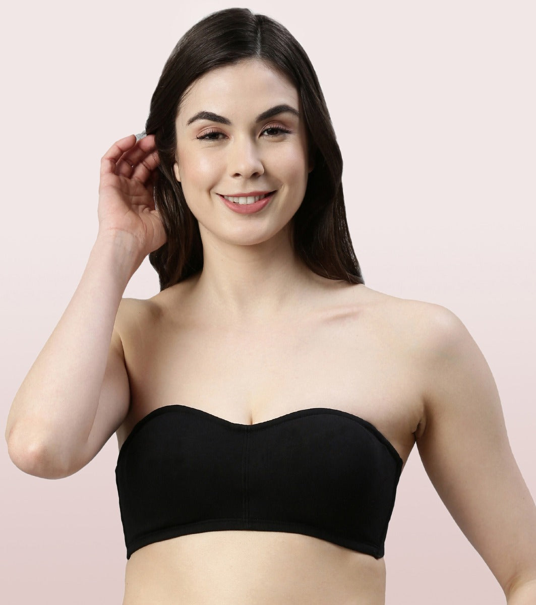 Double-layer Cotton Strapless Bra For Girls