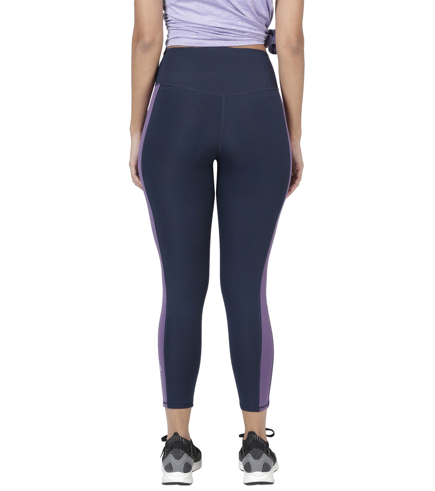 Hugged Leggings III | High Waisted 7/8 Length Dry Fit Sporty Side Stripe Leggings