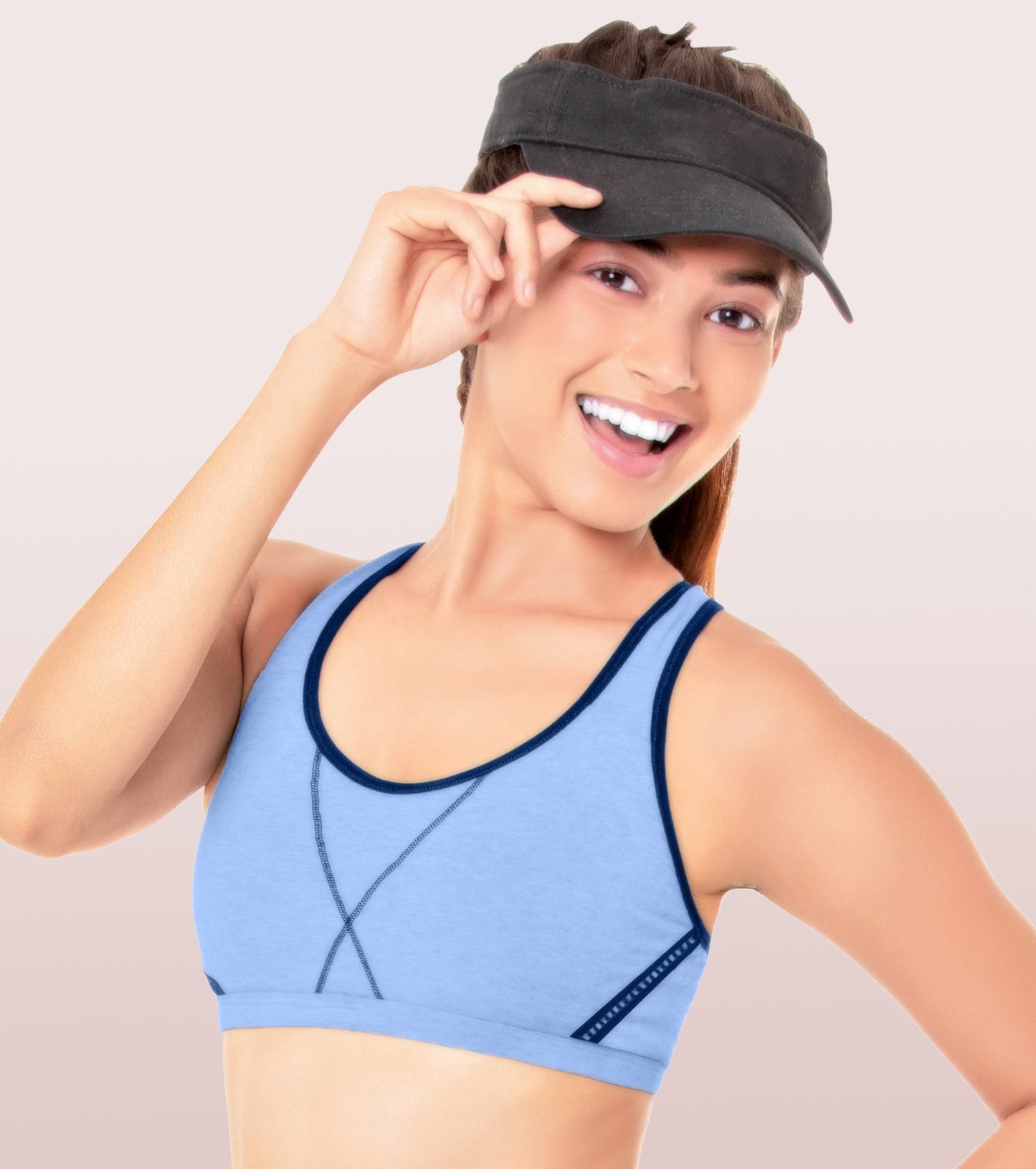 Sporty Fit Stretch Cotton Beginners Bra With Antimicrobial Finish