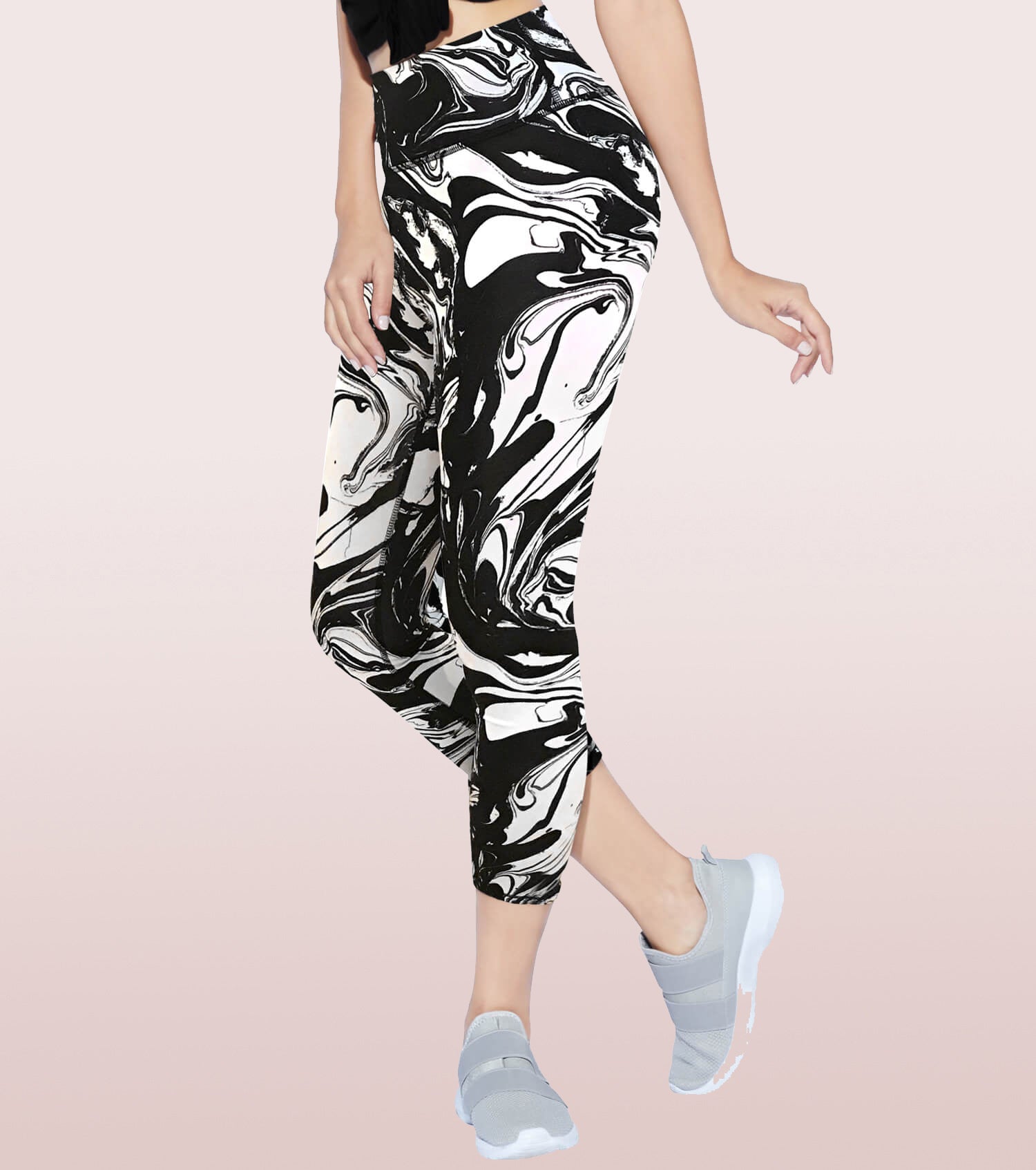 Hugged Leggings | High Waisted 7/8 Dry Fit Printed Leggings